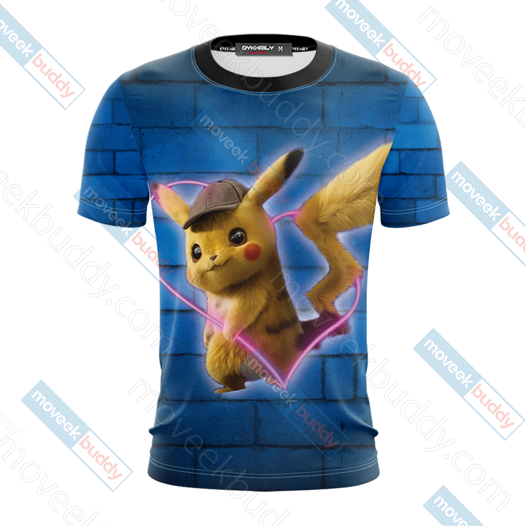 Our Love Is Electric Detective Pikachu New Unisex 3D T-shirt