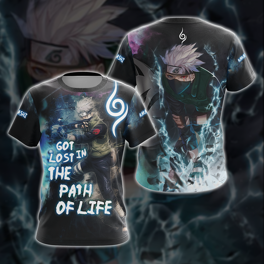 Naruto Kakashi - Got Lost In The Path Of Life Unisex 3D T-shirt Zip Hoodie Pullover Hoodie T-shirt S