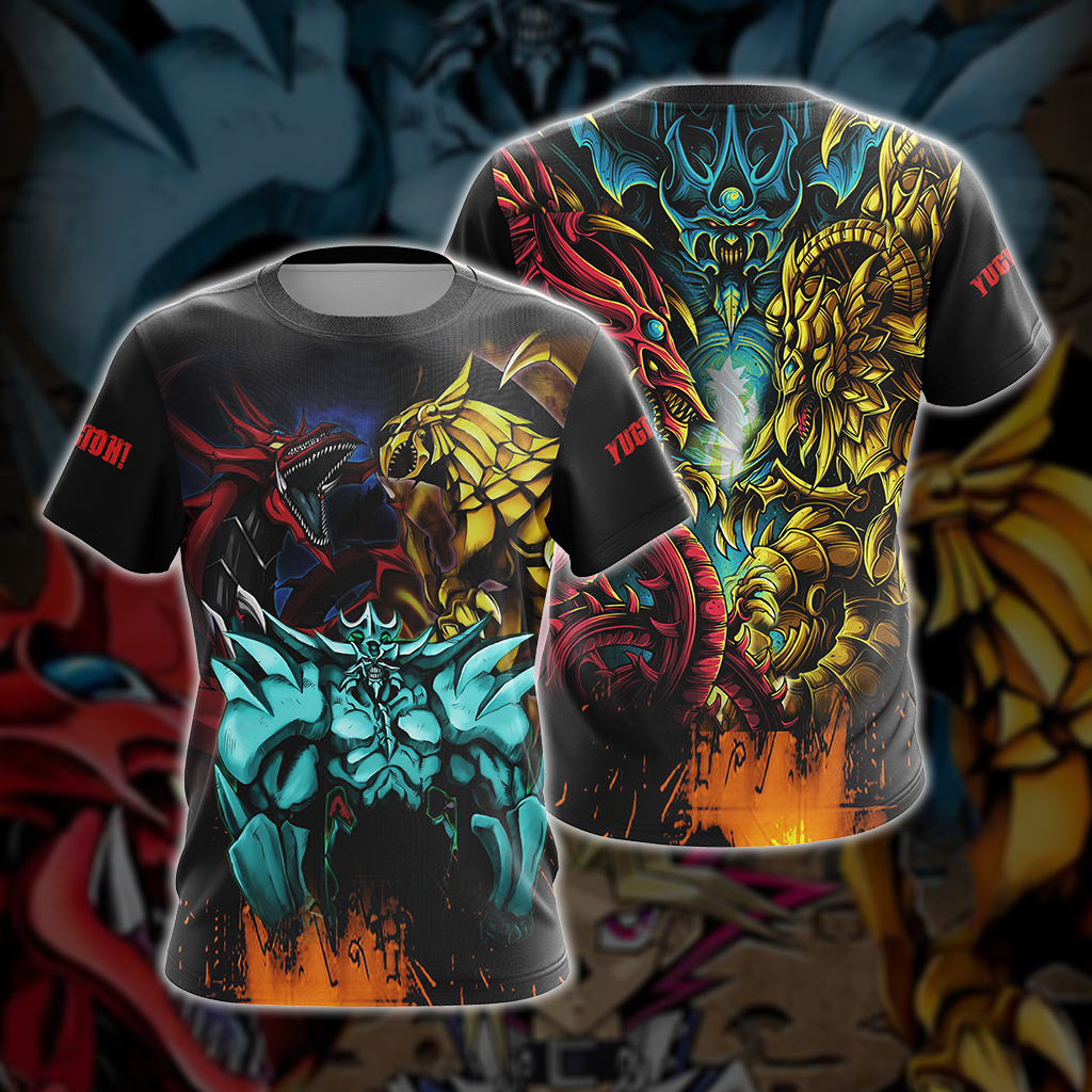 Yu-Gi-Oh! Egyptian Gods Dragons Unisex 3D T-shirt Zip Hoodie T-shirt S