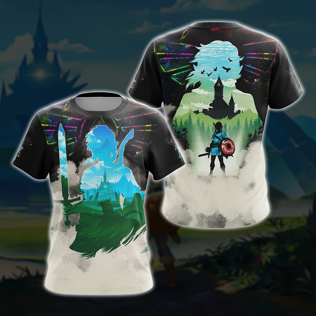 Link The Legend of Zelda All Over Print T-shirt Tank Top Zip Hoodie Pullover Hoodie T-shirt S