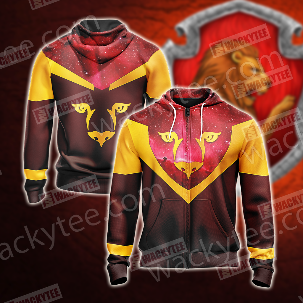Harry Potter - Gryffindor House Sporty Style New Unisex 3D T-shirt Zip Hoodie S