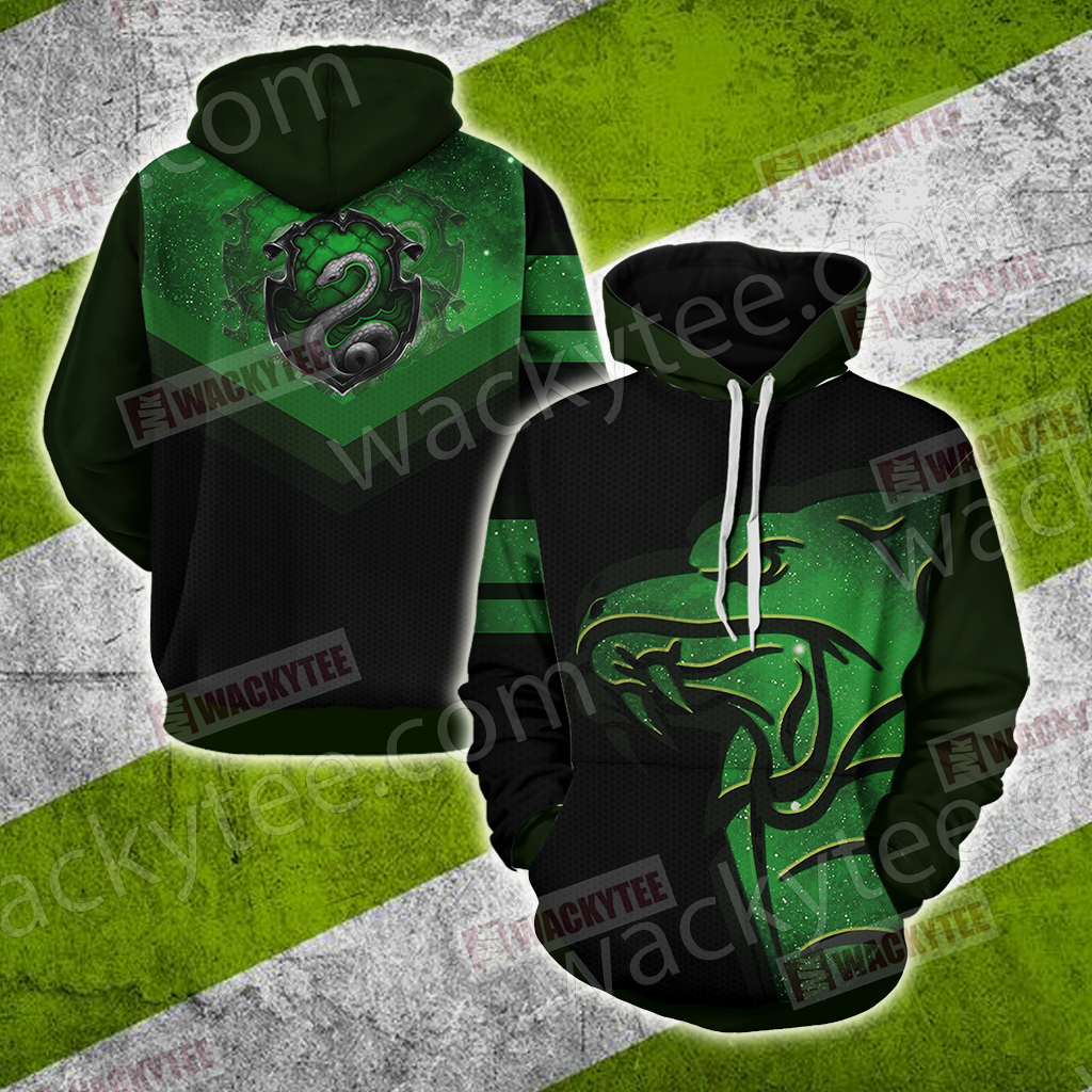 Hogwarts Castle Harry Potter - Cunning Like A Slytherin Wacky Style Unisex 3D T-shirt Hoodie S