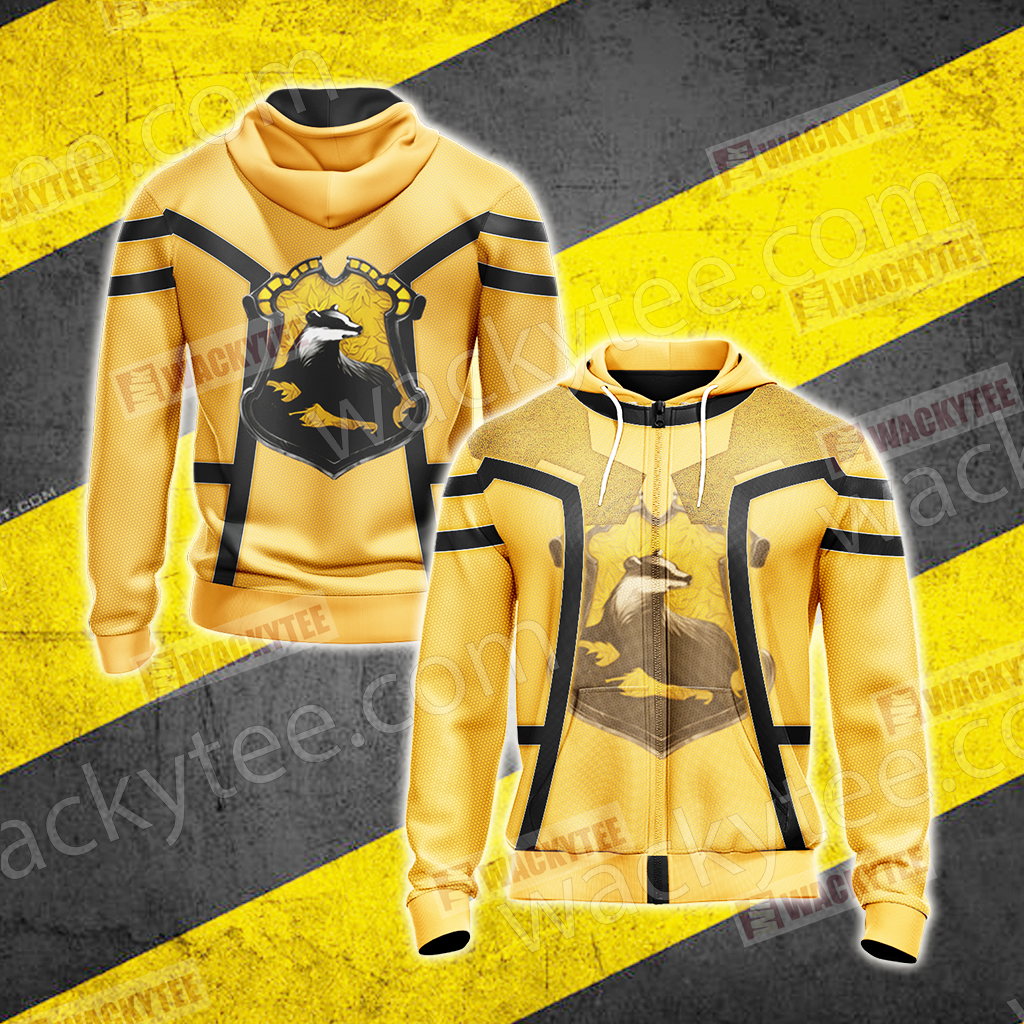 Harry Potter - Hufflepuff Unisex 3D T-shirt Zip Hoodie S