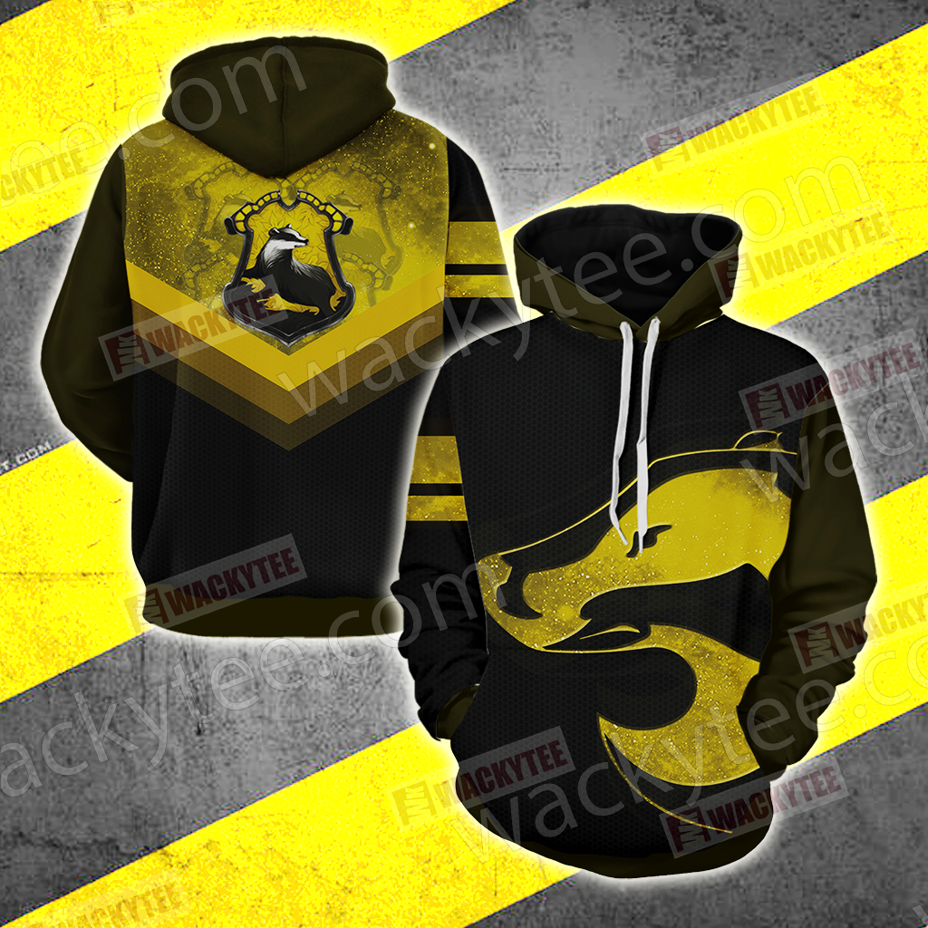 Hogwarts Castle Harry Potter - Loyal Like A Hufflepuff Wacky Style Unisex 3D T-shirt Hoodie S