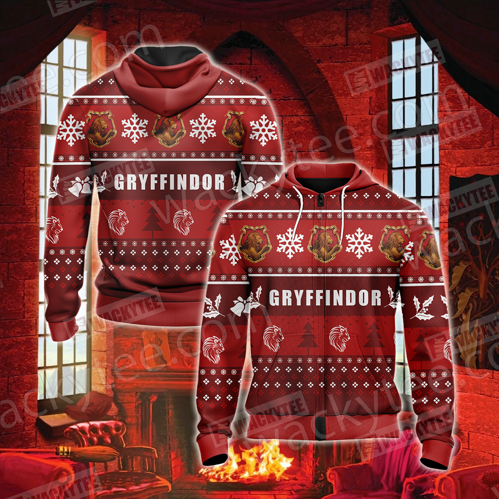 Harry Potter - Gryffindor House New Version Unisex 3D T-shirt Zip Hoodie S