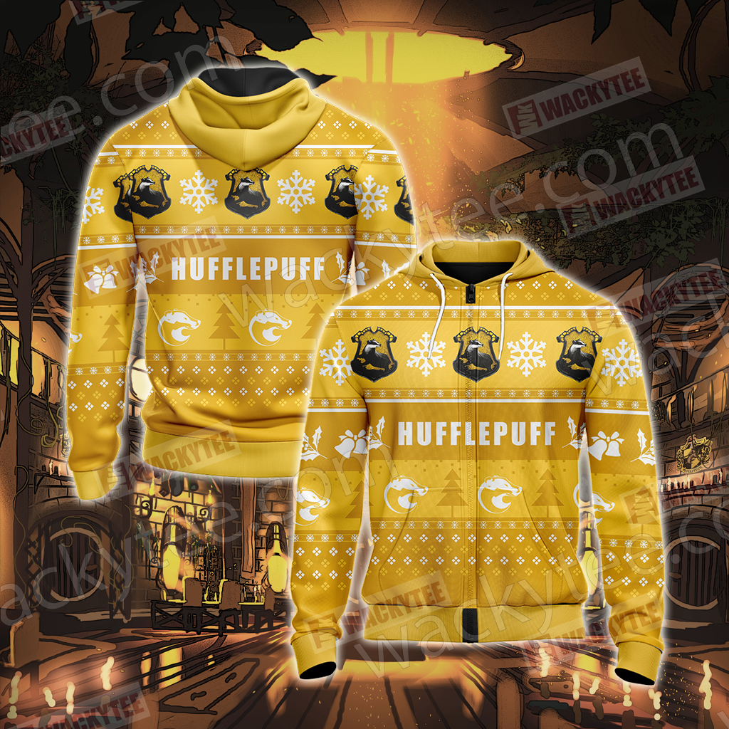 Harry Potter - Hufflepuff House New Version Unisex 3D T-shirt Zip Hoodie S