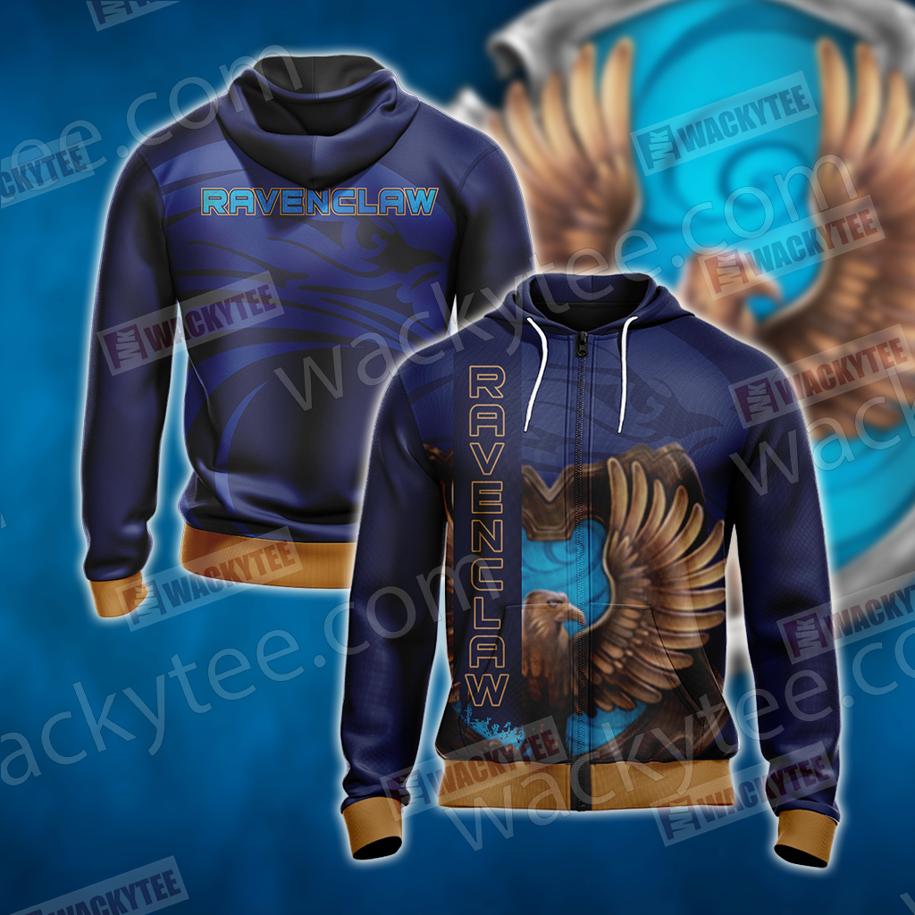 Ravenclaw - The Cleverest Harry Potter Unisex 3D T-shirt Zip Hoodie S