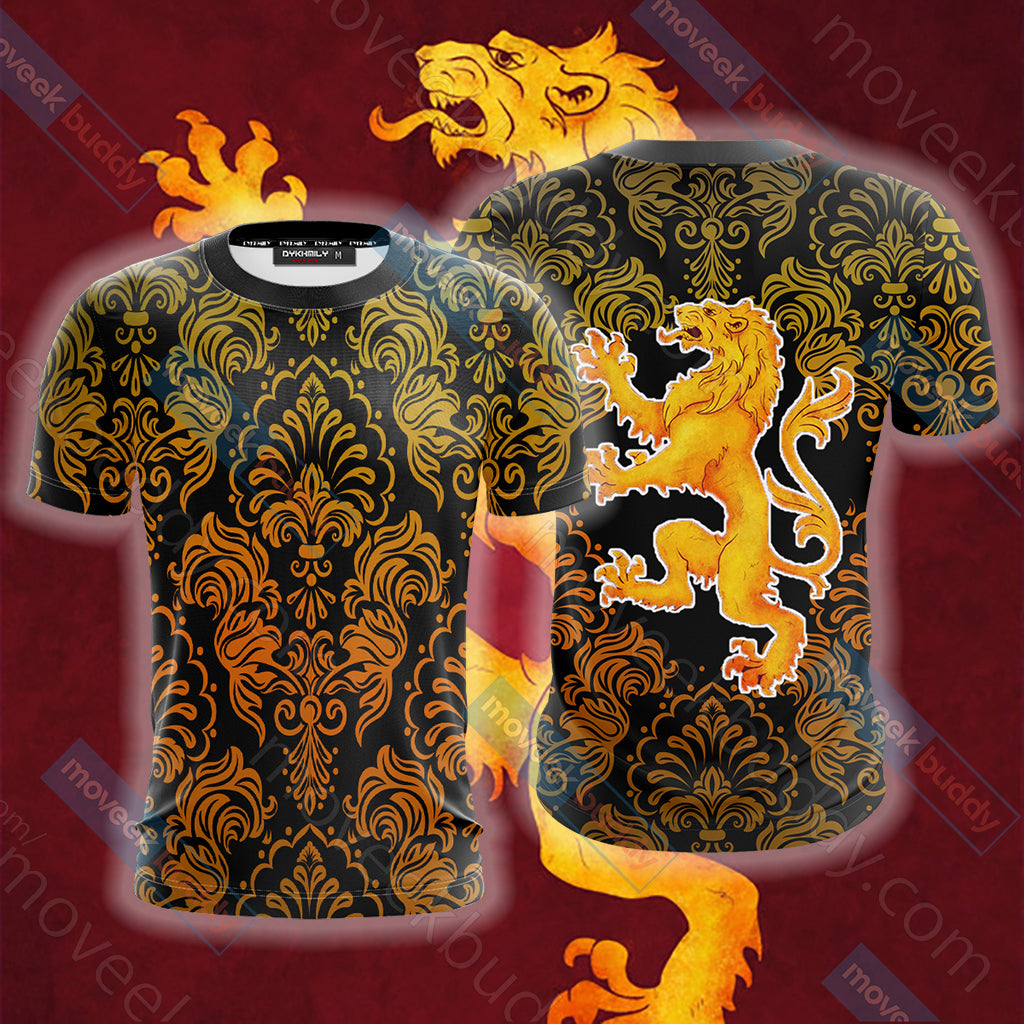 House Lannister Lion Game Of Thrones Unisex 3D T-shirt S