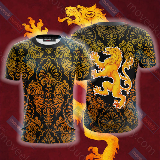 House Lannister Lion Game Of Thrones Unisex 3D T-shirt S