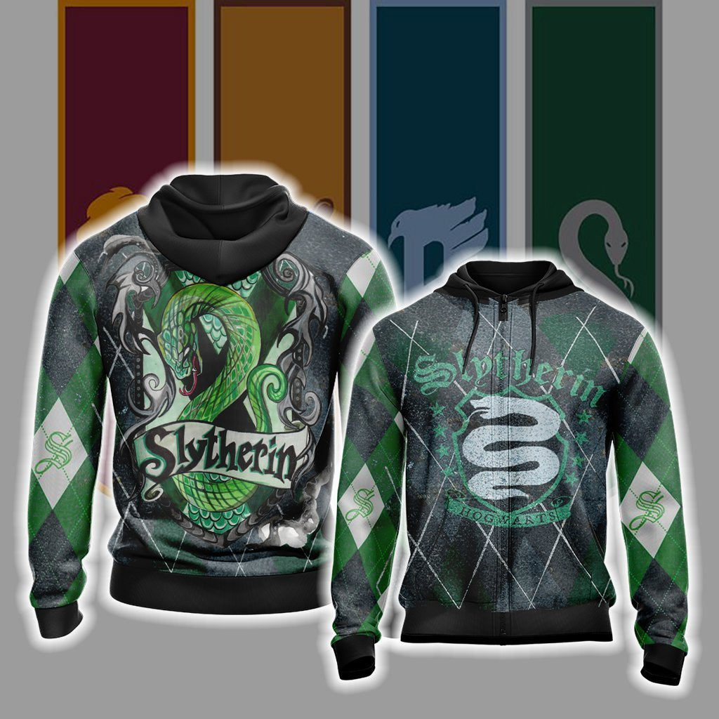 Cunning Like A Slytherin Harry Potter New Version 2 Unisex 3D T-shirt Zip Hoodie S