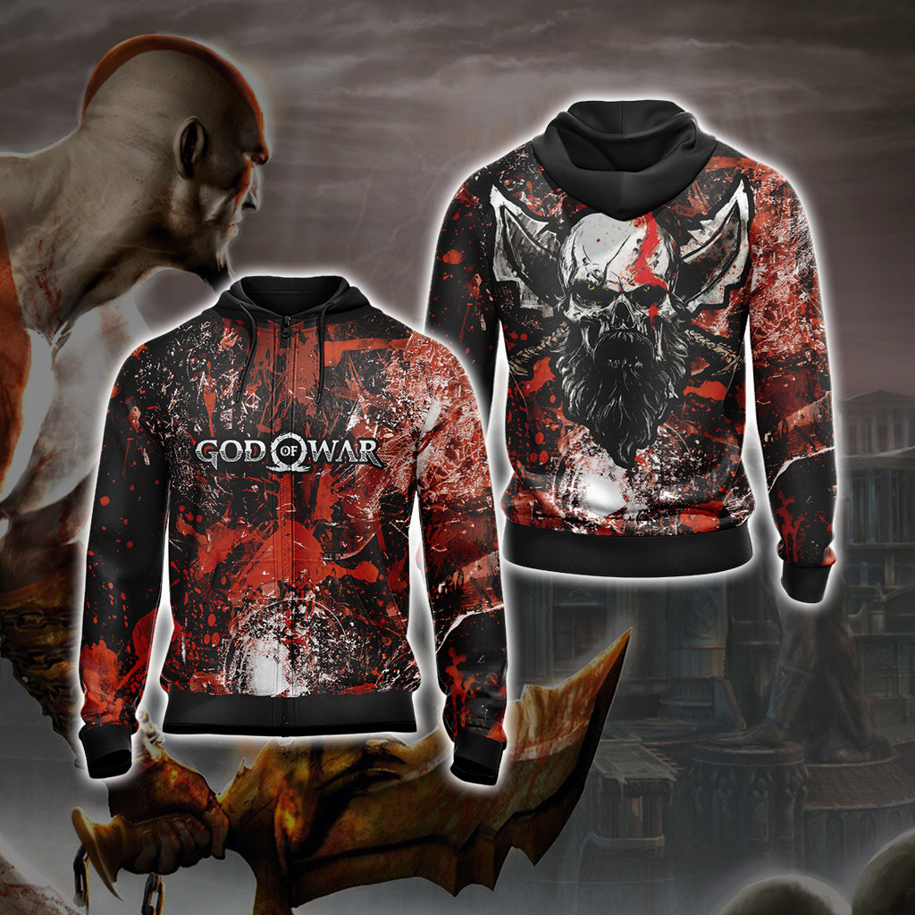 God Of War - Kratos New Version 2020 Unisex 3D T-shirt Zip Hoodie XS