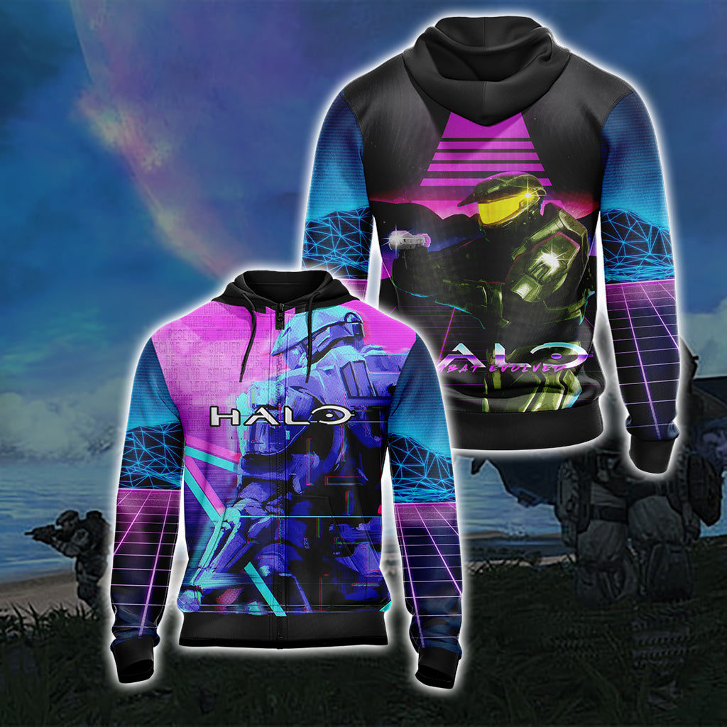 Halo - Combat Evolved New Unisex 3D T-shirt Zip Hoodie XS