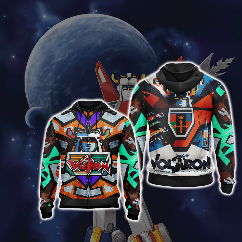 Voltron: Legendary Defender New Version Unisex 3D T-shirt Zip Hoodie XS