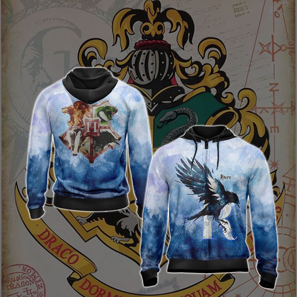 Wise Like A Ravenclaw Harry Potter New Version Unisex 3D T-shirt Zip Hoodie S