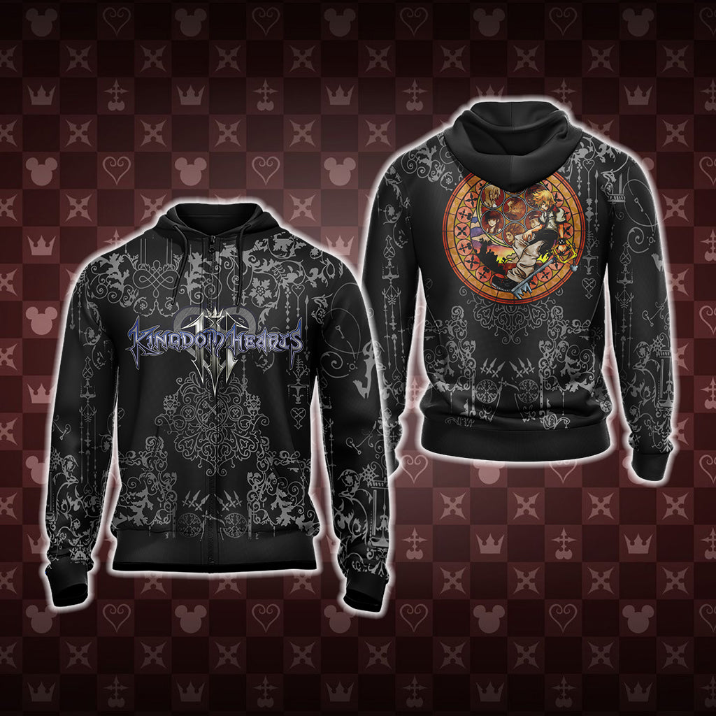 Kindom Hearts Unisex 3D T-shirt Zip Hoodie XS