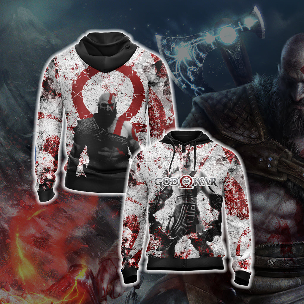 God Of War New Collection Unisex 3D T-shirt Zip Hoodie XS