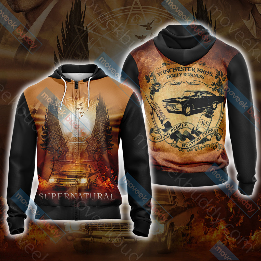 Supernatural New Collection Unisex 3D T-shirt Zip Hoodie XS
