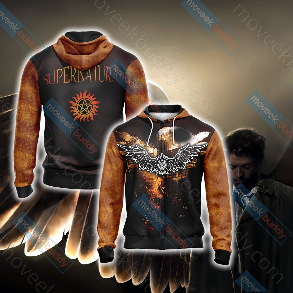 Supernatural New Unisex 3D T-shirt Zip Hoodie XS