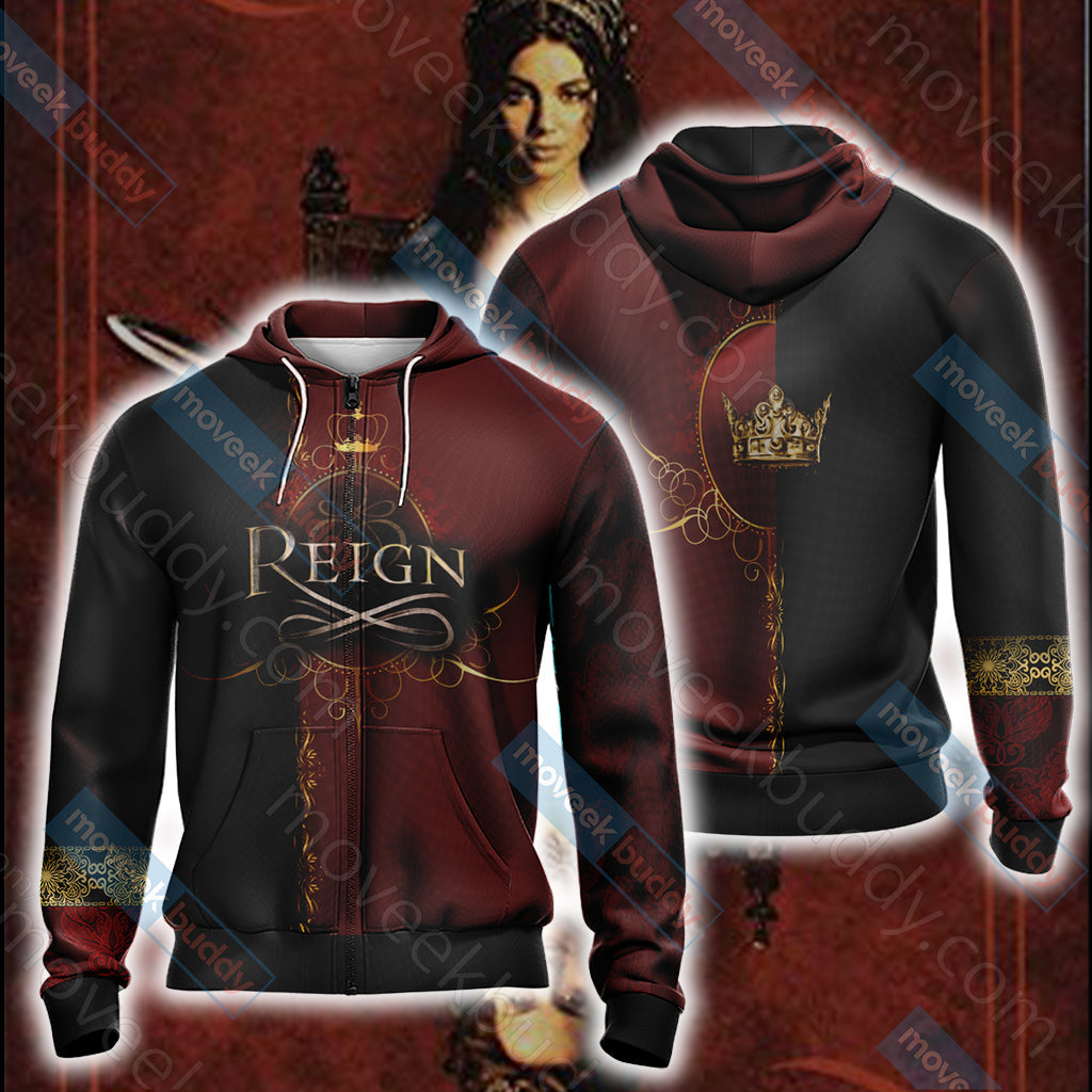 Reign (TV series)  Unisex 3D T-shirt Zip Hoodie XS