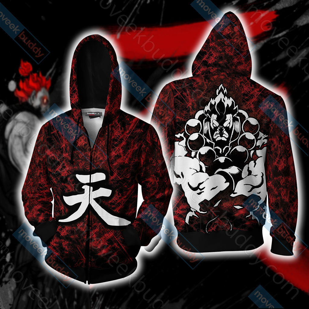 Street Fighter Akuma Unisex 3D T-shirt Zip Hoodie XS