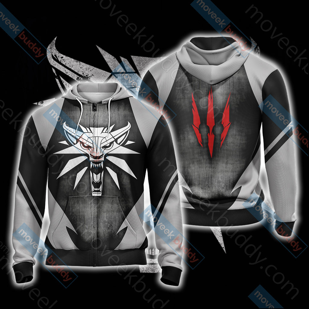 The Witcher Wild Hunt  Unisex 3D T-shirt Zip Hoodie XS