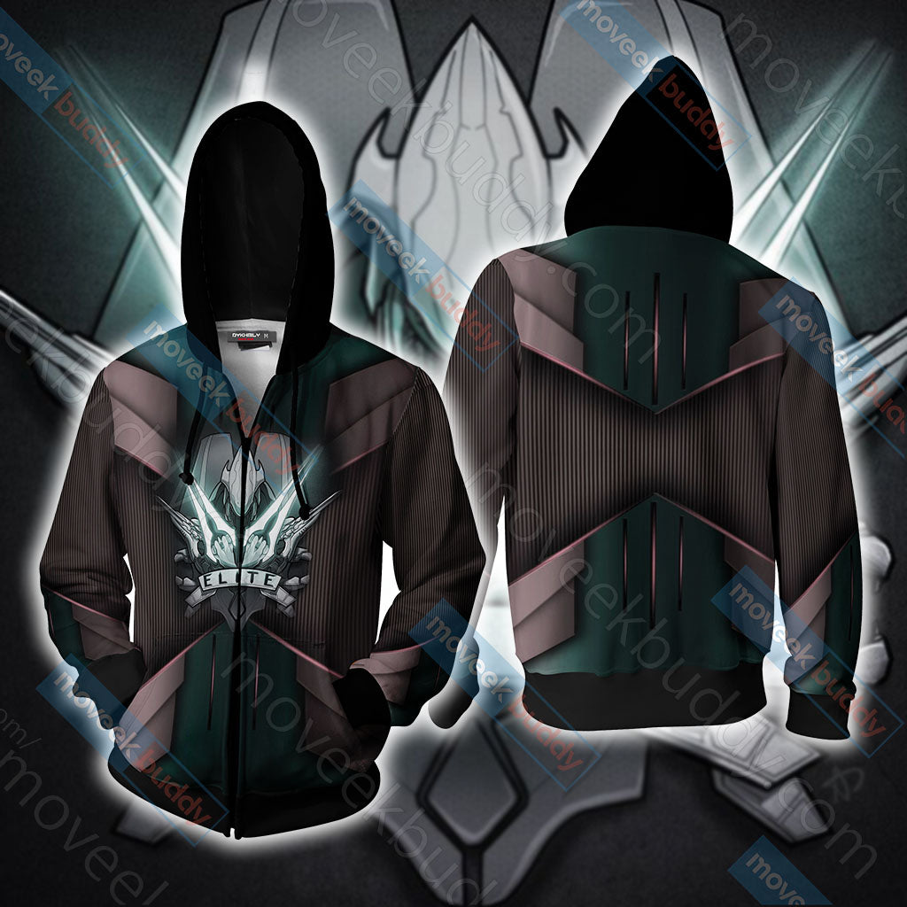 Halo - Elite Unisex 3D T-shirt Zip Hoodie XS