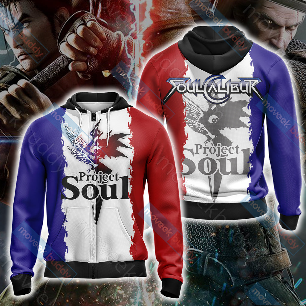 Soulcalibur - Project Soul Unisex 3D T-shirt Zip Hoodie XS