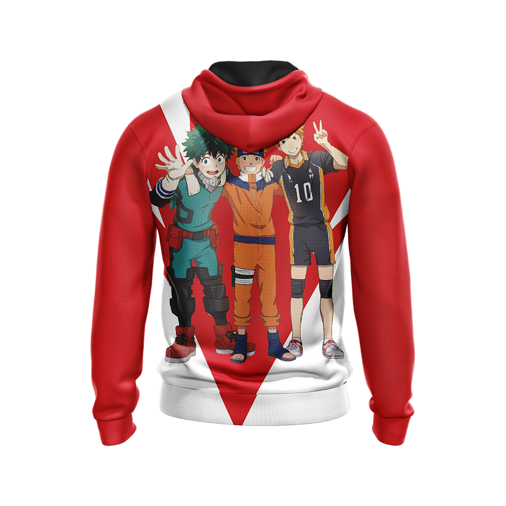 My hero academia x Naruto x Haikyuu Unisex 3D T-shirt