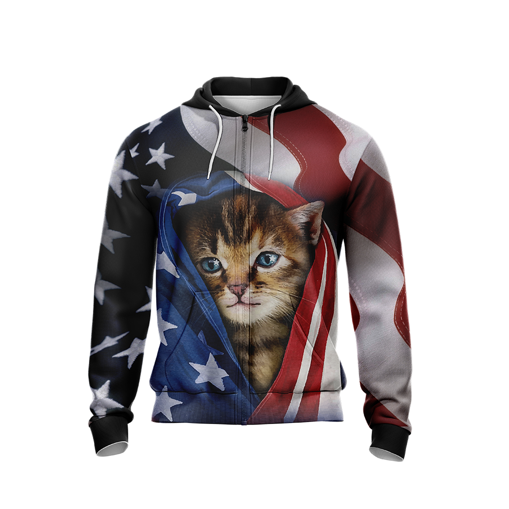 Patriotic Kitten Unisex 3D T-shirt