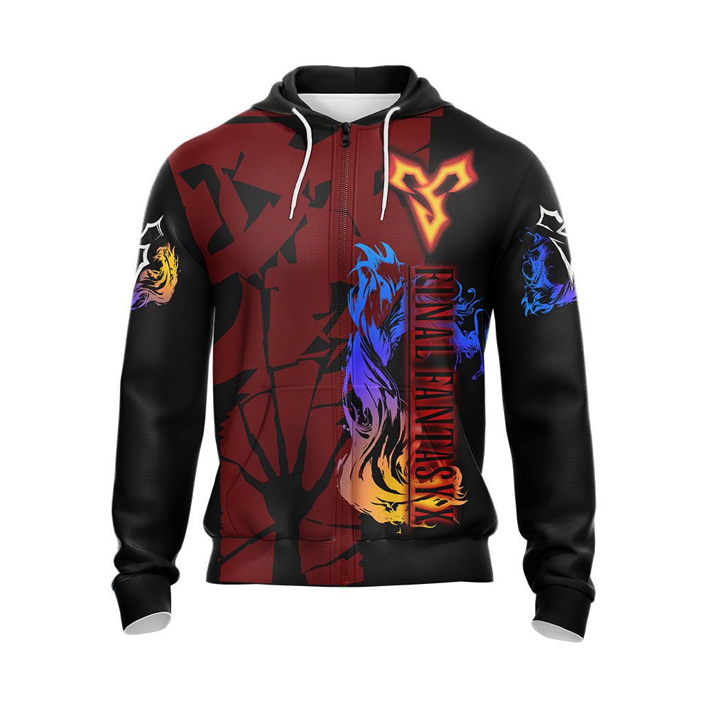 Final Fantasy X Tidus Symbol Unisex 3D T-shirt Zip Hoodie Pullover Hoodie