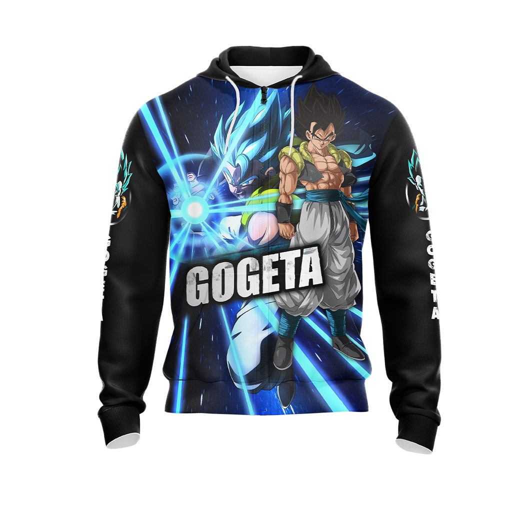 Dragon Ball Gogeta, Vegeta, and Goku Unisex 3D T-shirt Zip Hoodie