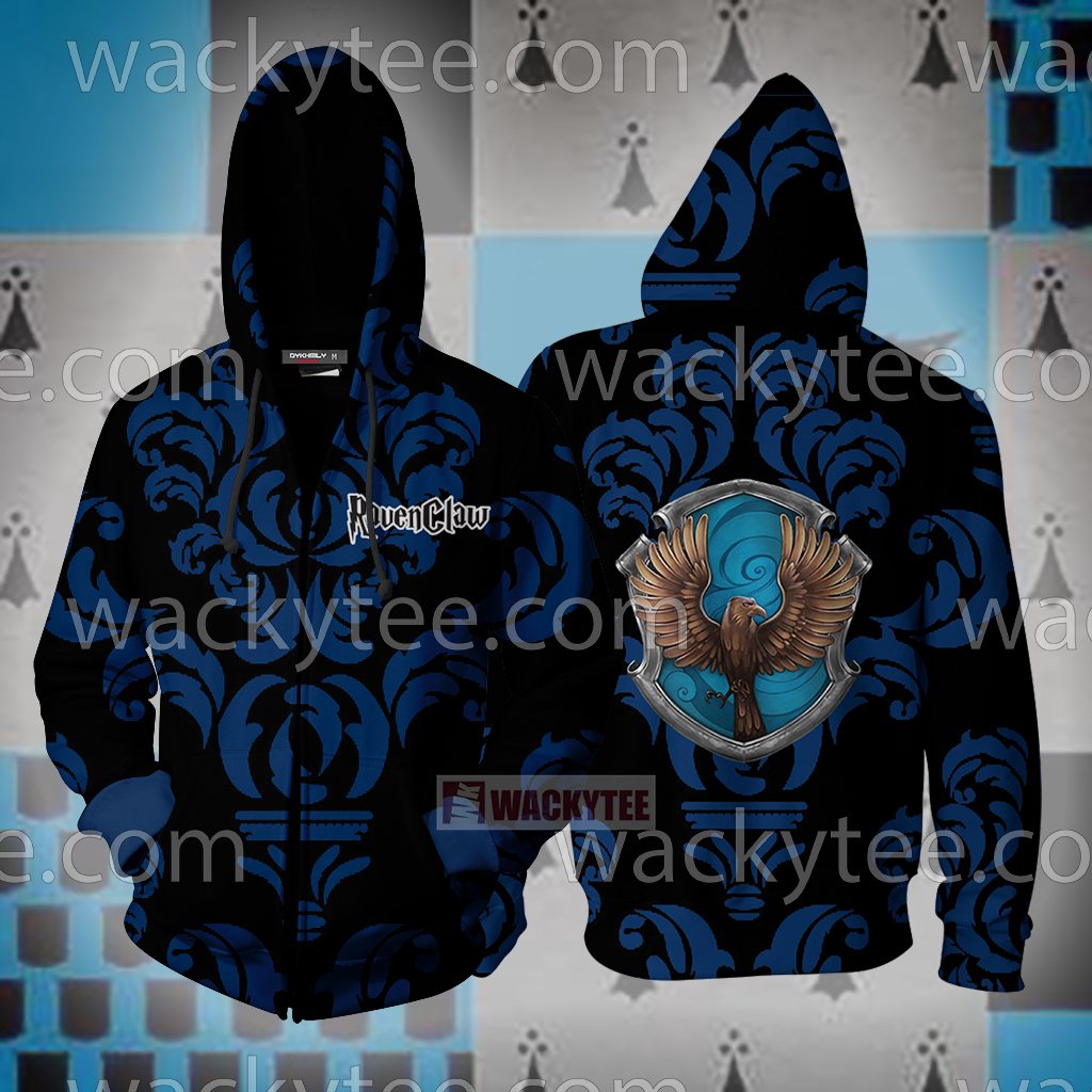 Wise Like A Ravenclaw Harry Potter New Collection Unisex 3D T-shirt Zip Hoodie S