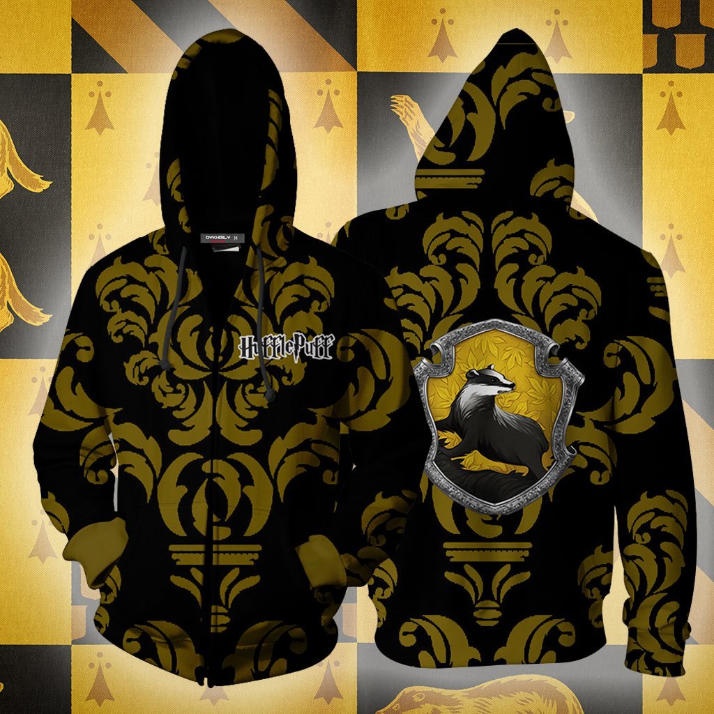 Loyal Like A Hufflepuff Harry Potter New Collection Unisex 3D T-shirt Zip Hoodie 5XL