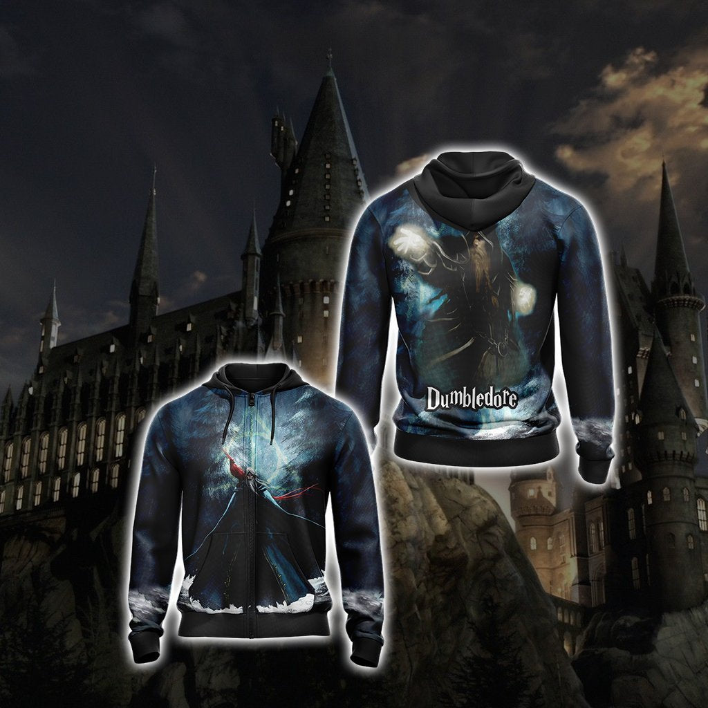 Dumbledore Harry Potter Unisex 3D T-shirt Zip Hoodie S