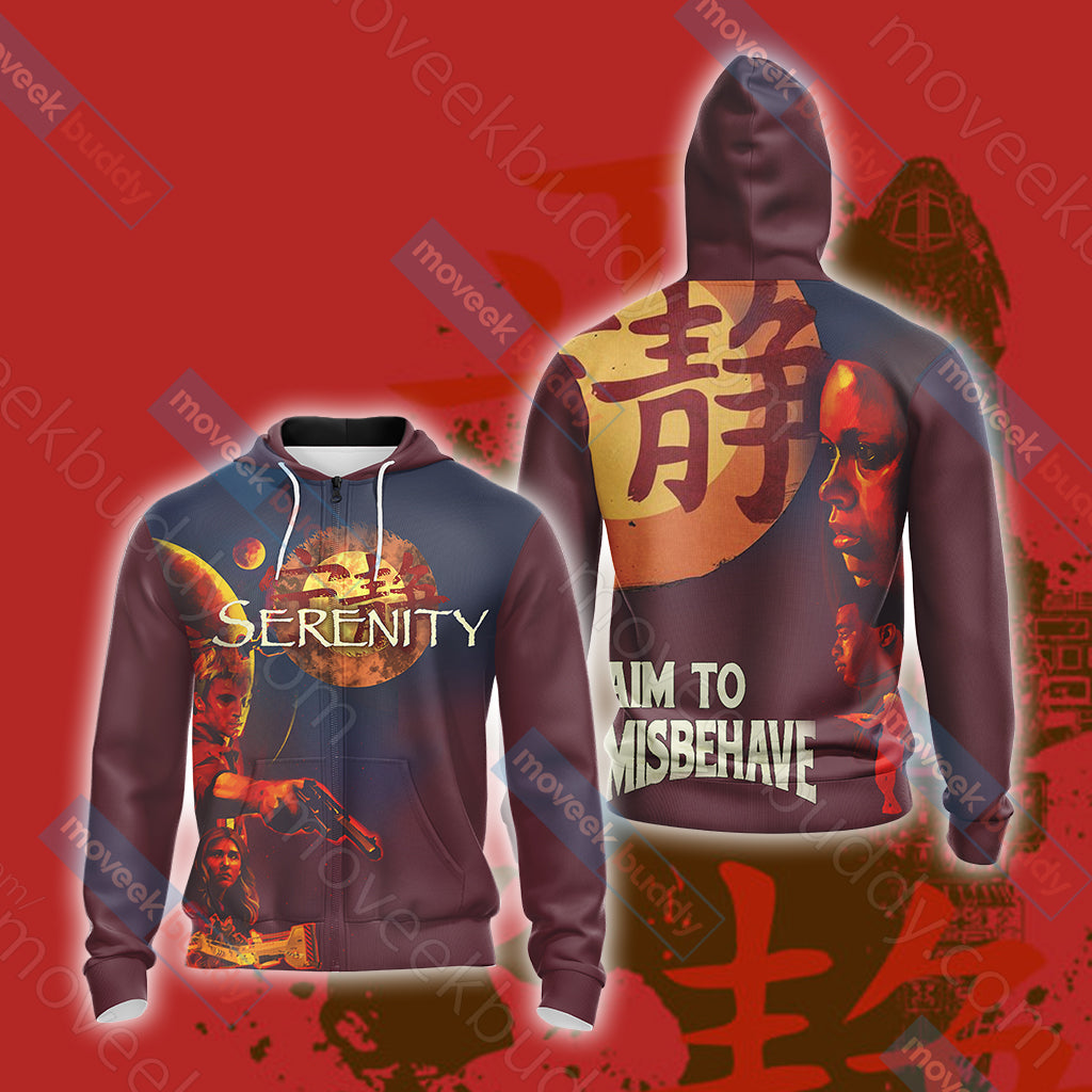 Serenity (film) Unisex 3D T-shirt Zip Hoodie XS