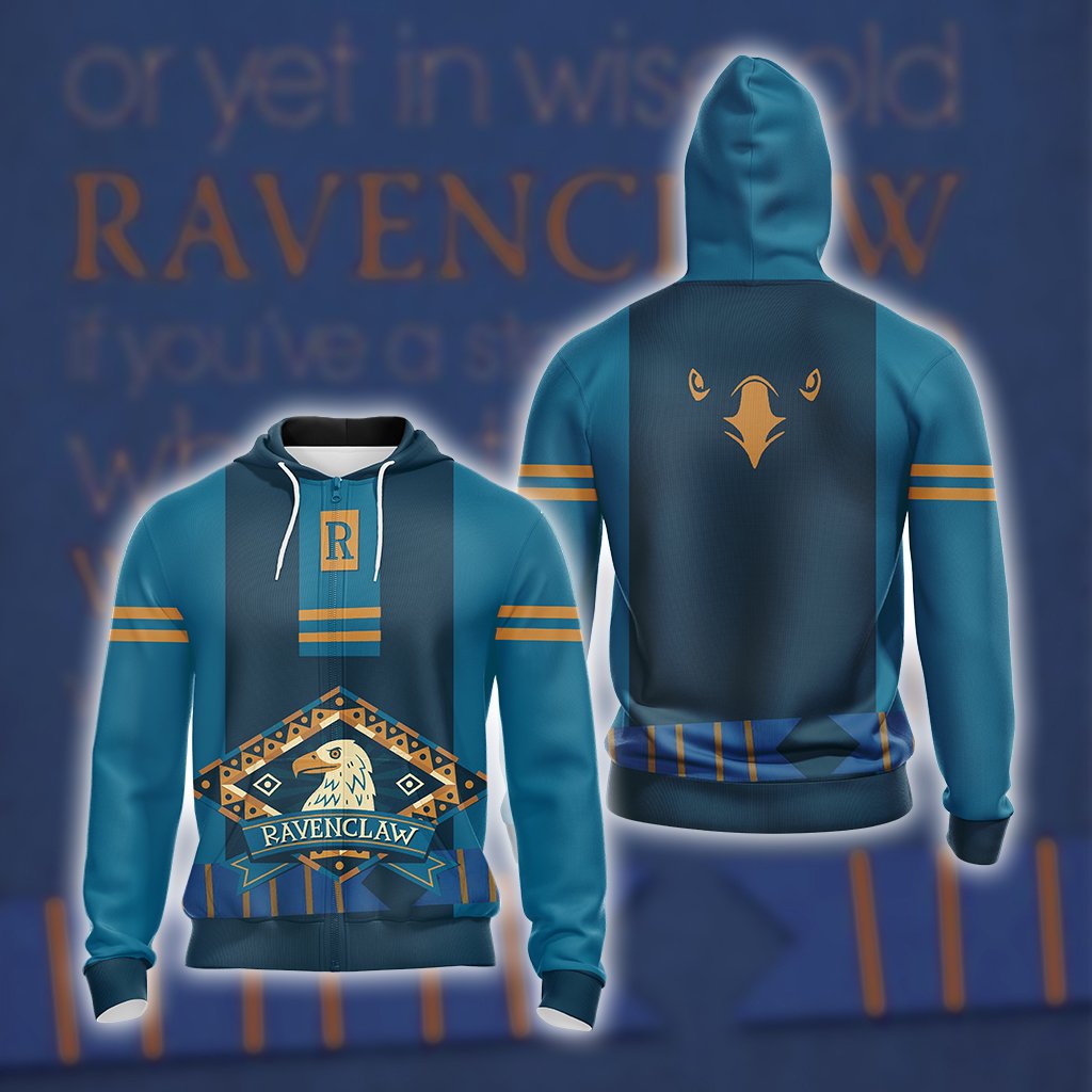 Harry Potter - Wise Like A Ravenclaw New Unisex 3D T-shirt Zip Hoodie S