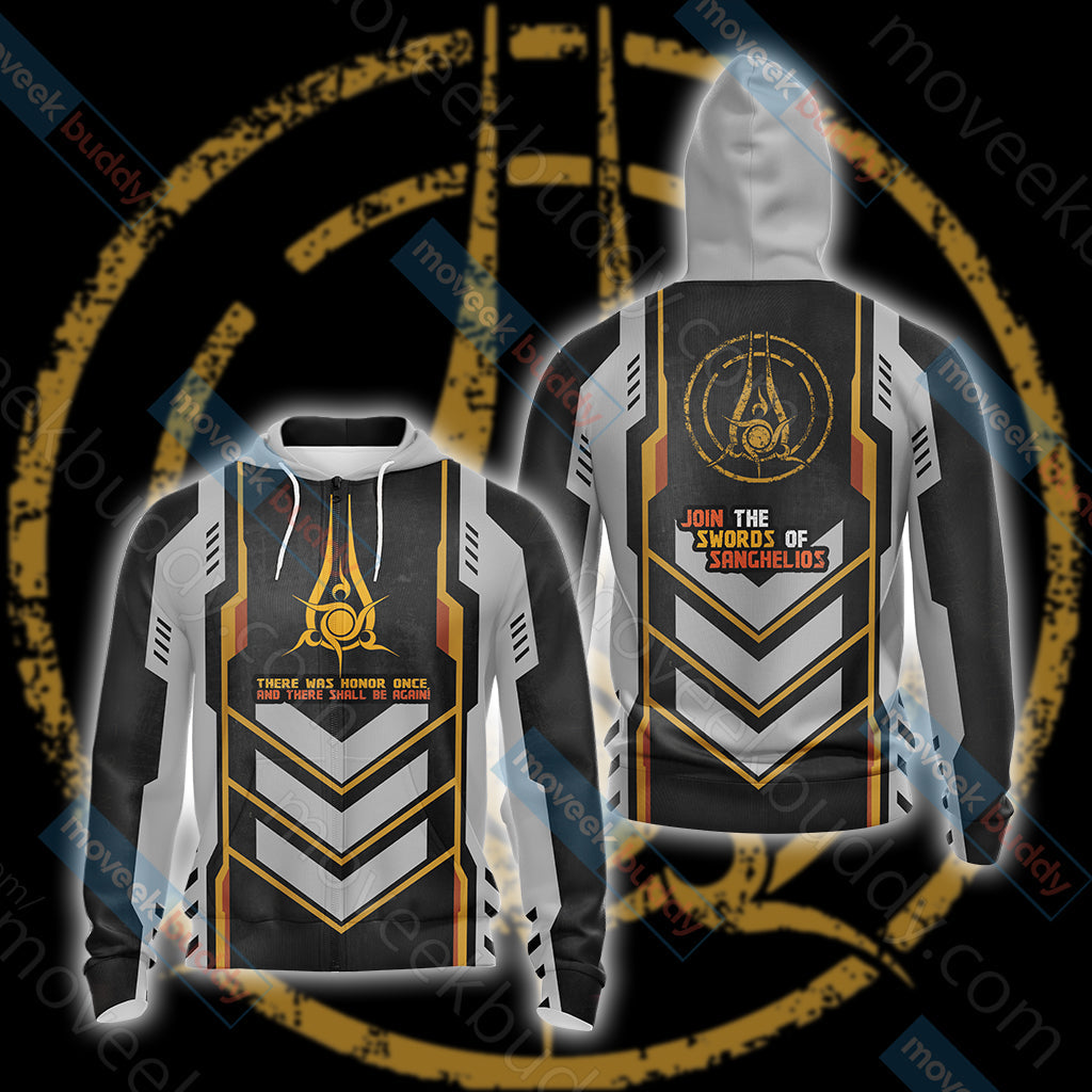 Halo - Swords of Sanghelios Unisex 3D T-shirt Zip Hoodie XS