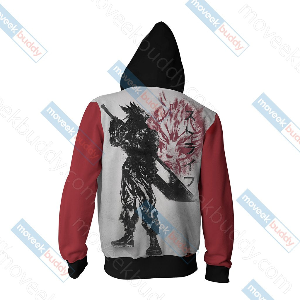 Final Fantasy 7 Cloud Strife T-shirt Zip Hoodie Pullover Hoodie