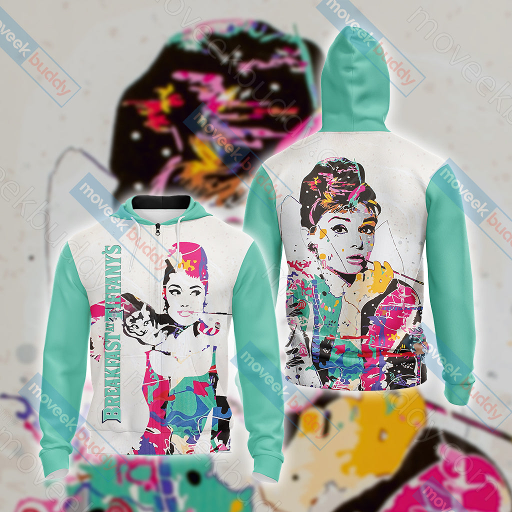 Breakfast at Tiffany's (film) Unisex 3D T-shirt Zip Hoodie XS