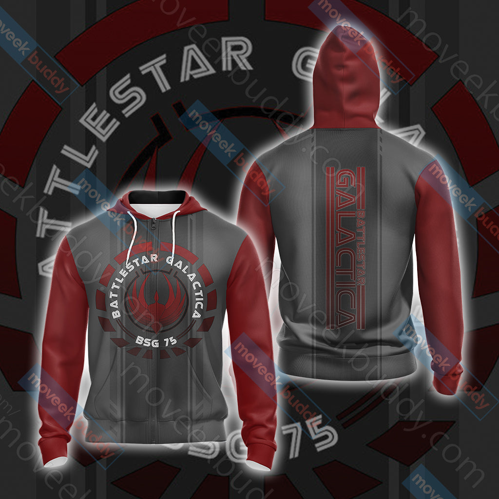 Battlestar Galactica Unisex 3D T-shirt Zip Hoodie XS