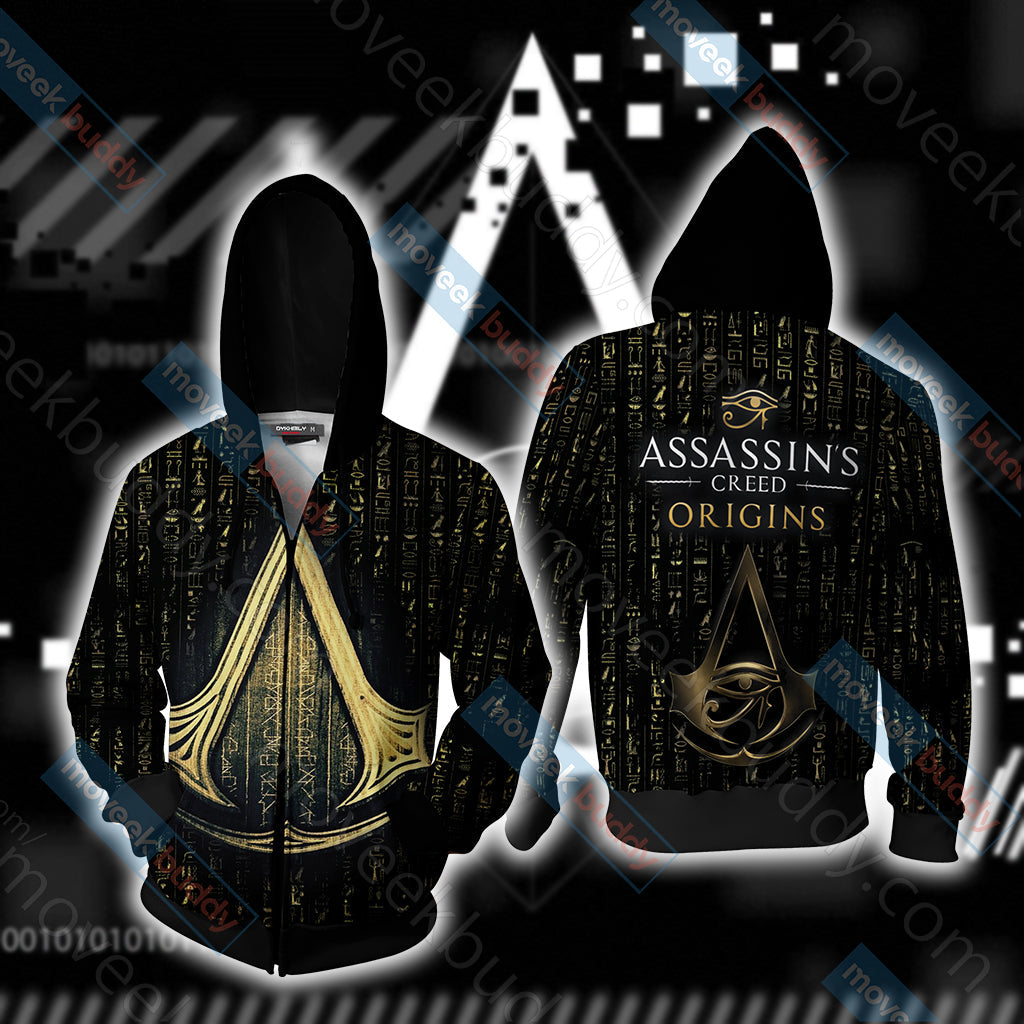 Assassin's Creed Origins New Style Unisex 3D T-shirt Zip Hoodie XS