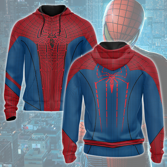 Spider-Man 2 Amazing Suit (Amazing Spider-Man 1 Suit) Cosplay Video Game All Over Printed T-shirt Tank Top Zip Hoodie Pullover Hoodie Hawaiian Shirt Beach Shorts Joggers Zip Hoodie S