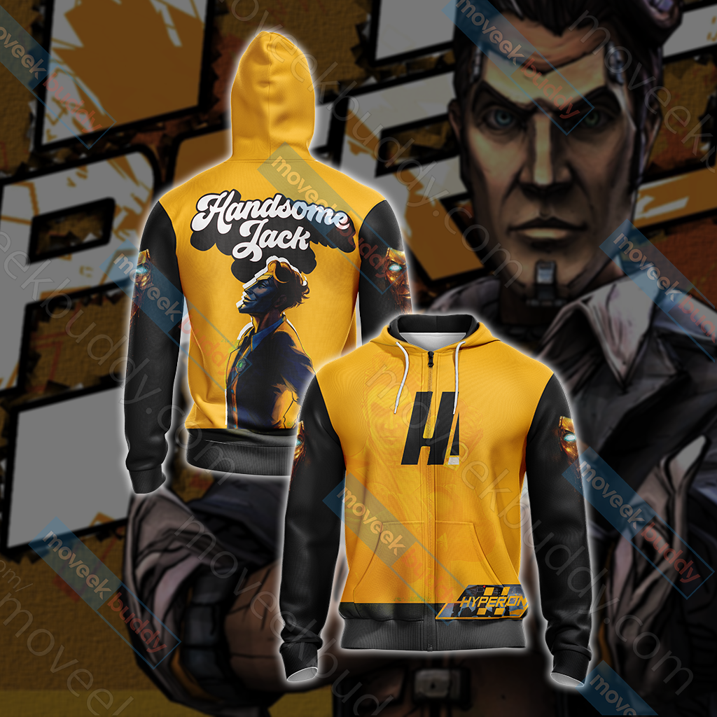Borderlands - Handsome Jack New Unisex 3D T-shirt Zip Hoodie XS