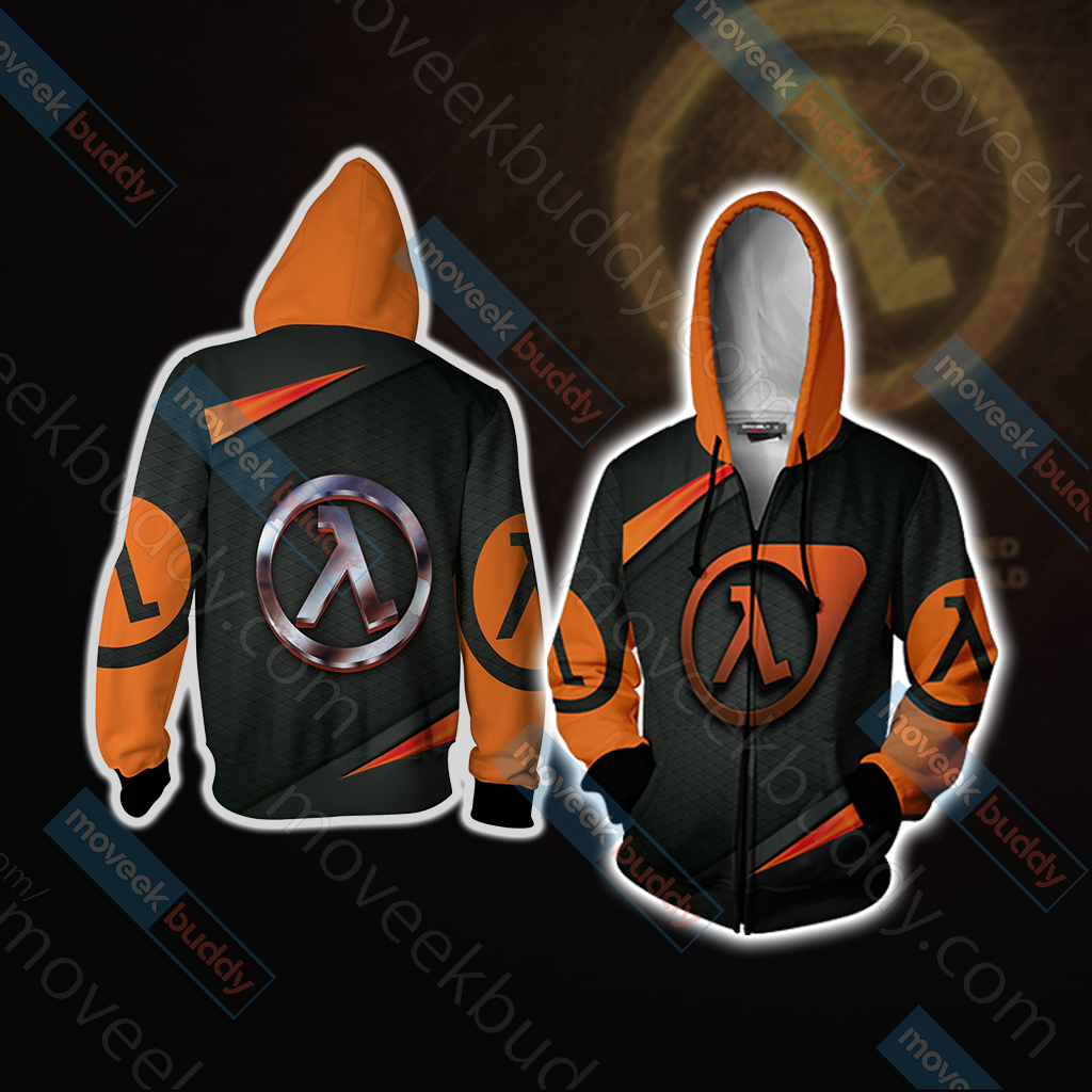 Half-Life New Unisex 3D T-shirt Zip Hoodie XS