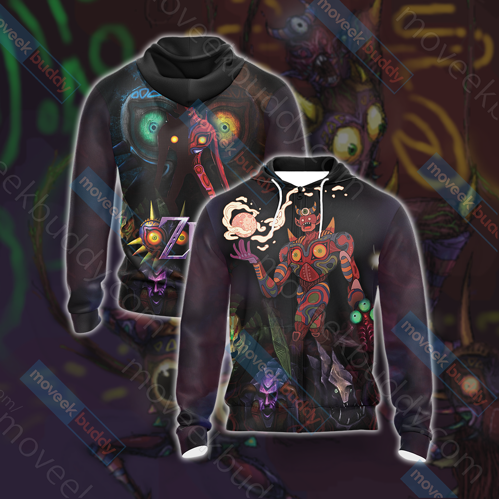 The Legend Of Zelda Majora's Wrath New Look Unisex 3D T-shirt Zip Hoodie S