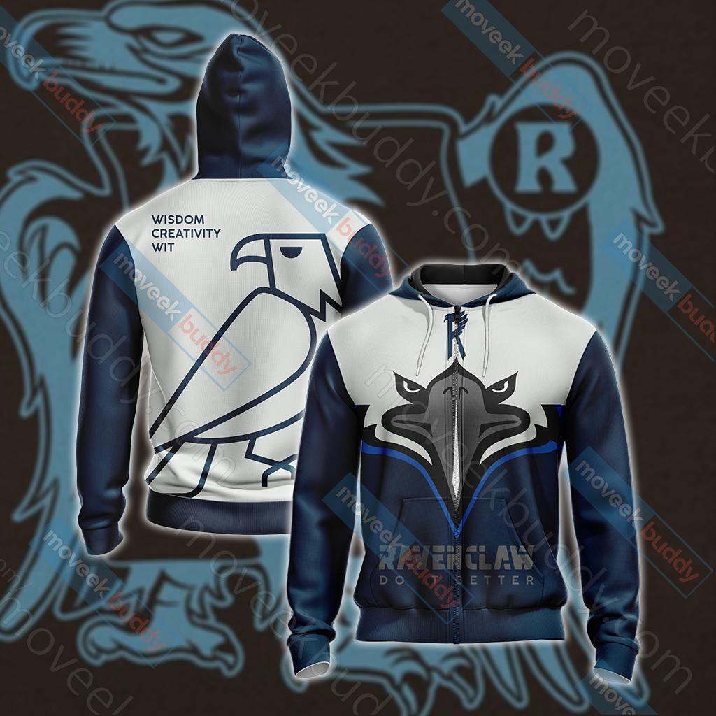 Harry Potter - Ravenclaw House Version Wackystyle Unisex 3D T-shirt Zip Hoodie S