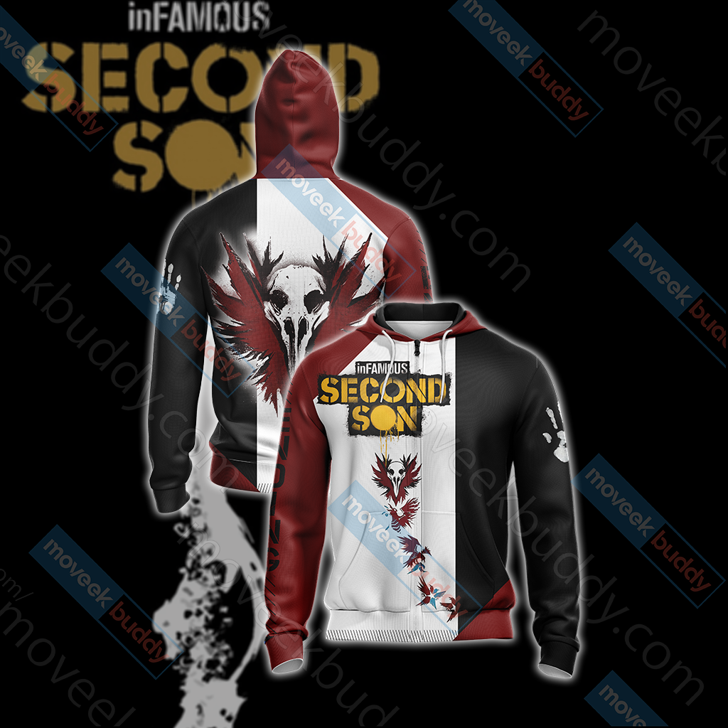 Infamous: Second Son - Ending Symbol Unisex 3D T-shirt Zip Hoodie S