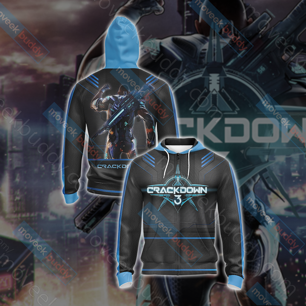Crackdown 3 Unisex 3D T-shirt Zip Hoodie XS