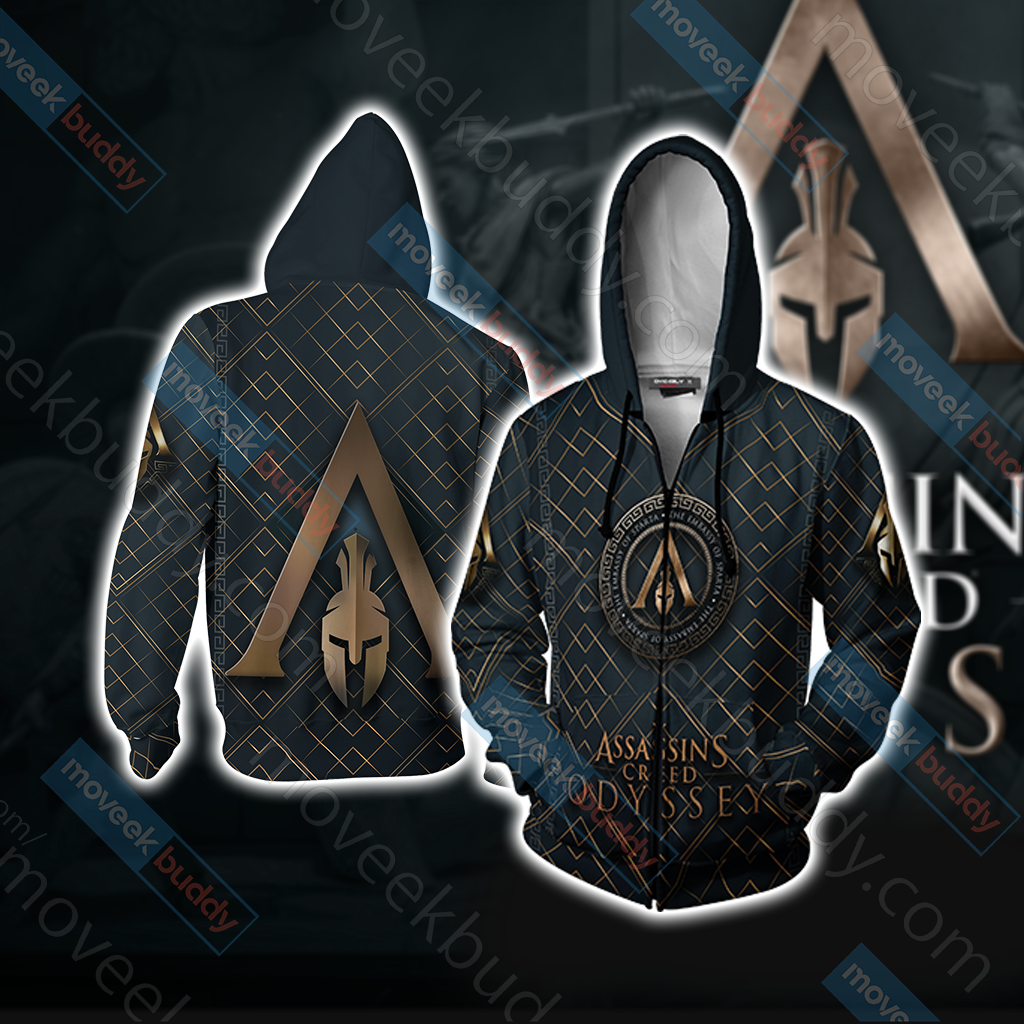 Assassin's Creed Odyssey New Unisex 3D T-shirt Zip Hoodie XS