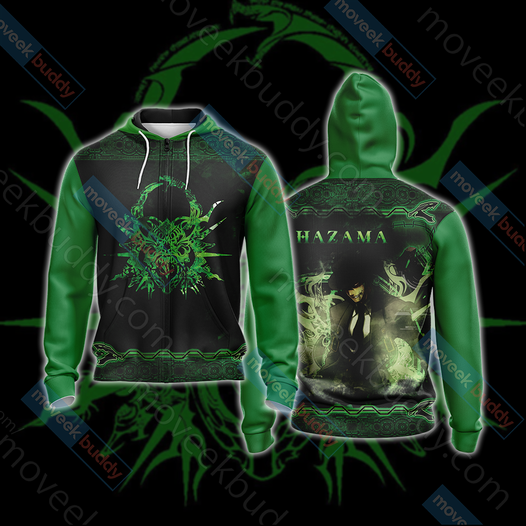 BlazBlue - Hazama Unisex 3D T-shirt Zip Hoodie XS